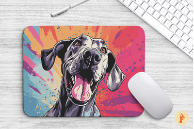 Mouse Pad Great Dane Dog Pop Art Style