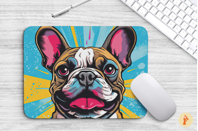 Mouse Pad Pop Art Comic Of Bulldog