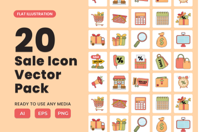 Sale 2D Icon Illustration Set Vol 3