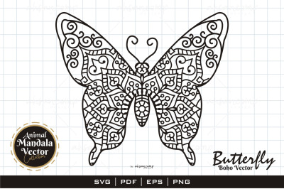 Butterfly #3 Boho Vector