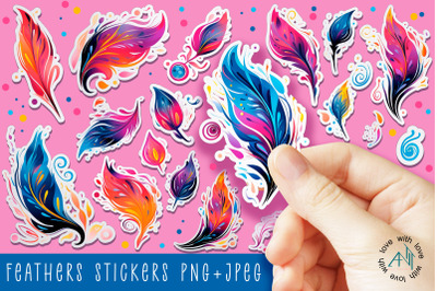 Feathers stickers&2F;Png&2F;Jpeg Cricut&2F;Silhouette files