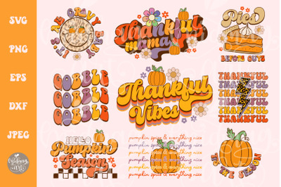 Retro Thanksgiving SVG PNG Bundle, Retro Thanksgiving svg, Retro Fall