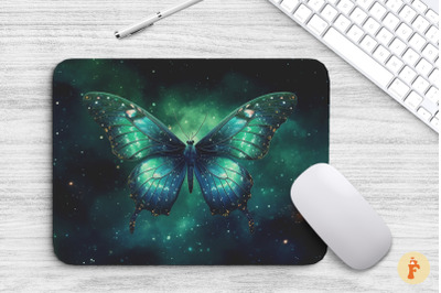 Mouse Pad Jade Crystals Butterfly