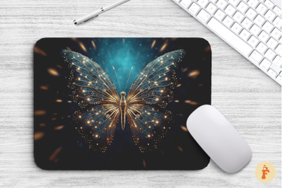 Mouse Pad Etherial Glitter Butterfly