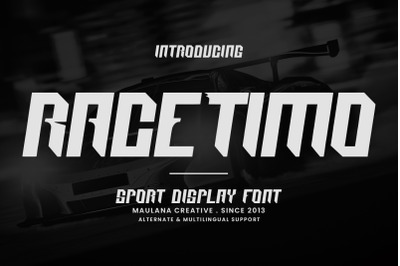 Race Timo Sport Display Font