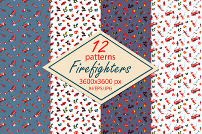 Fire Fighter paper/seamless patterns
