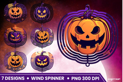 Pumpkin Wind Spinner | Halloween Sublimation