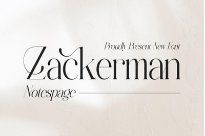 Zackerman Typeface