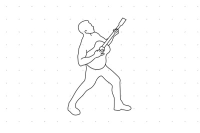 Man playing a guitar SVG