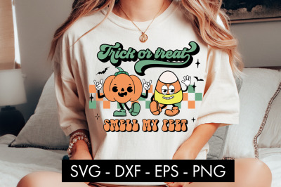 Trick Or Treat Smell My Feet SVG Cut File PNG Sublimation