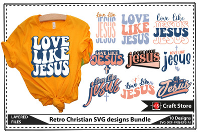 Retro Christian SVG designs Bundle
