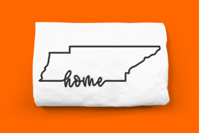 Tennessee Home State Outline | Embroidery