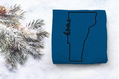 Vermont Home State Outline | Embroidery