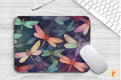 Mouse Pad Mystical Dragonfly Pattern