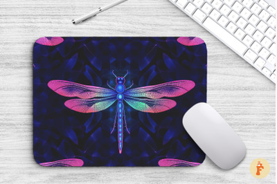 Mouse Pad Dragonfly Neon Colors