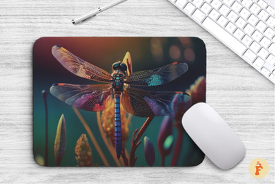 Mouse Pad Beautiful Iredescent Dragonfly