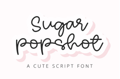 Sugar Popshot - A handwritten script font