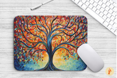 Mouse Pad Colorful Tree Of Life