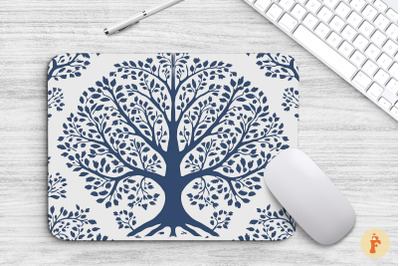 Mouse Pad Simple Tree Of Life Pattern