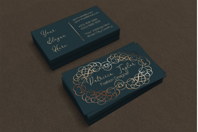 Elegant Business Card Design Template for Lady