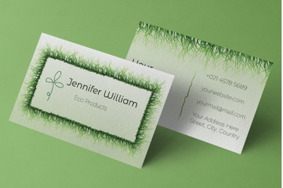 Eco Green Business Card Design Template