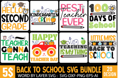 Teacher SVG bundle,Back to School SVG Bundle