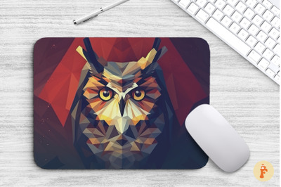 Mouse Pad Geometric Owl