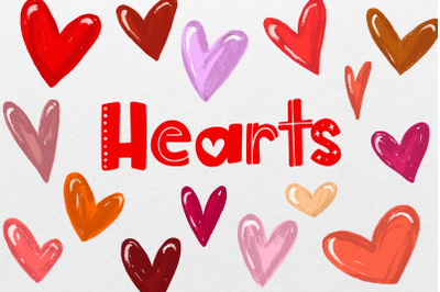 Valentines day clipart, heart set