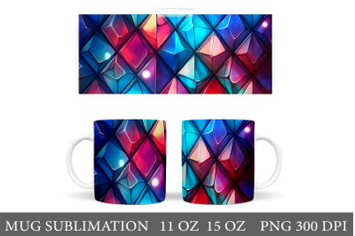 Stained Glass Mug Wrap. Stained Glass Mug Wrap Sublimation