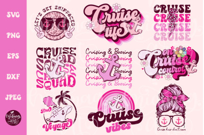 Retro cruise SVG PNG bundle, cruise squad svg png, cruise life svg png