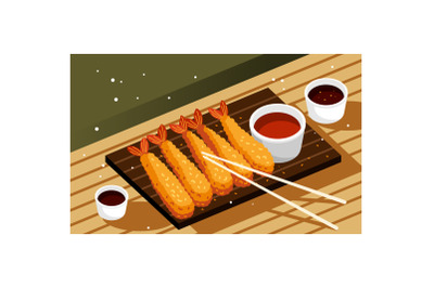 Tempura Japanese Food Illustration