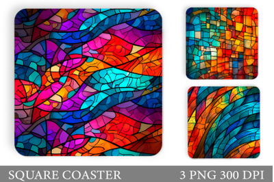 Stained Glass Coaster. Stained Glass Coaster Sublimation