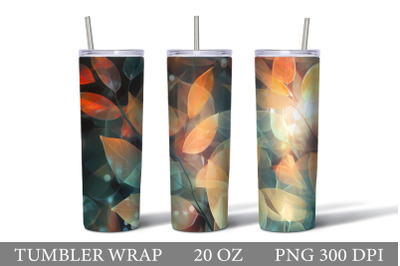 3D Leaves Tumbler Sublimation. 3D Fall Leaves Tumbler Wrap