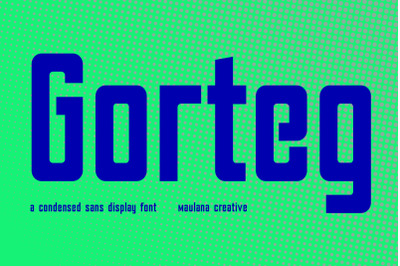 Gorteg Condensed Sans Display Font