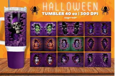 Halloween Tumbler Wrap Bundle | 40 Oz | Sublimation