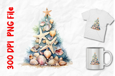 Christmas In July Sea Shells Tree