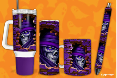 Halloween Scytheman Bundle | Tumbler | Mug | Pen