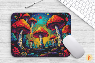 Mouse Pad Trippy Psychedelic Mushrooms