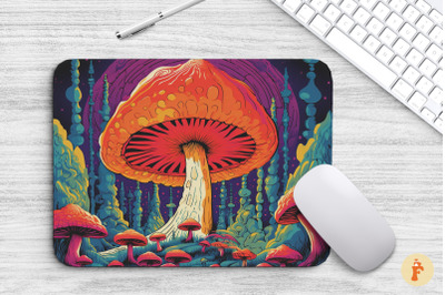 Mouse Pad 60s Psychedelic Mushroom