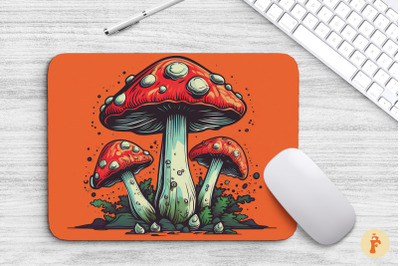 Mouse Pad Mushroom Pop Art Style