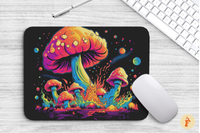 Mouse Pad Awesome Trippy Mushroom