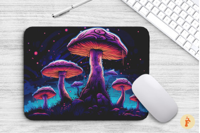 Mouse Pad Trippy Giant Mushrooms