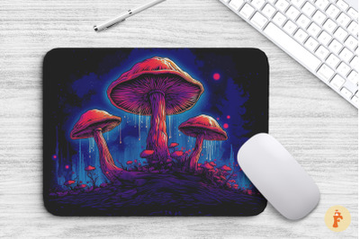 Mouse Pad Psychedelic Mushrooms Forest