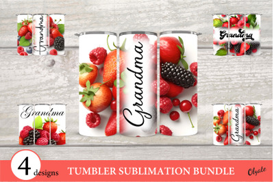 Grandma Tumbler Wrap. Grandmas Garden Sublimation Bundle