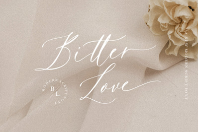 Bitter Love - Modern Calligraphy