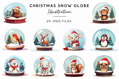 Christmas Animal Snow Globe