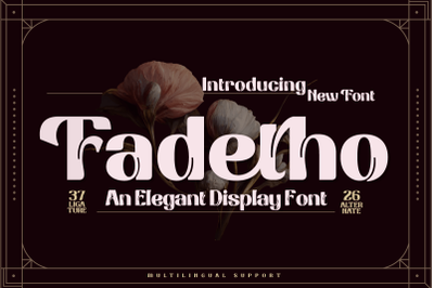 Fadetho | Display Font