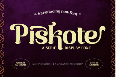Piskote | Display Font