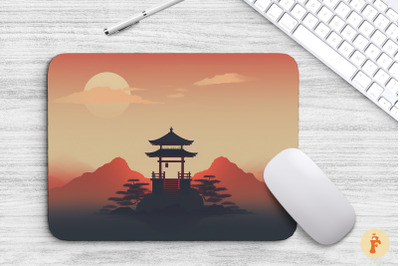 Mouse Pad Simple Landscape Of Japan