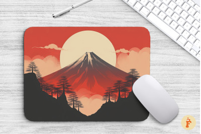 Mouse Pad Fuji Mountain And Sun